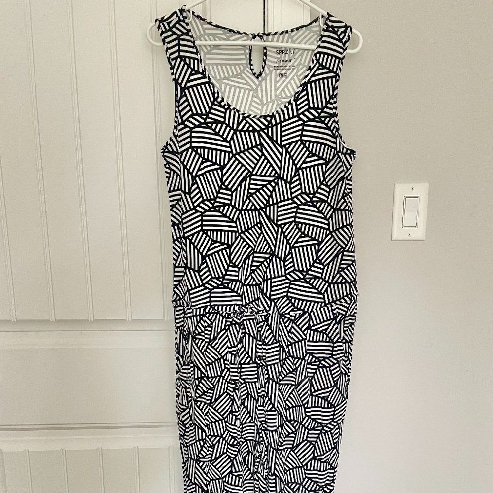 Uniqlo Sleeveless Jumpsuit with Waist Tie | Size Medium